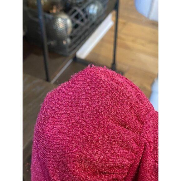 Alice + Olivia Issa Turtleneck Puff Sleeve Dress Wild Pink Metallic Womens Size - Picture 9 of 12